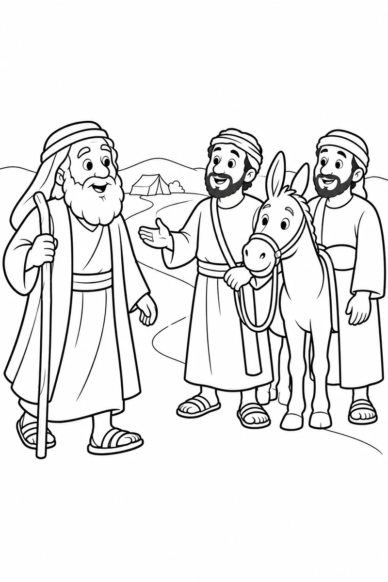Abraham returns to the servants