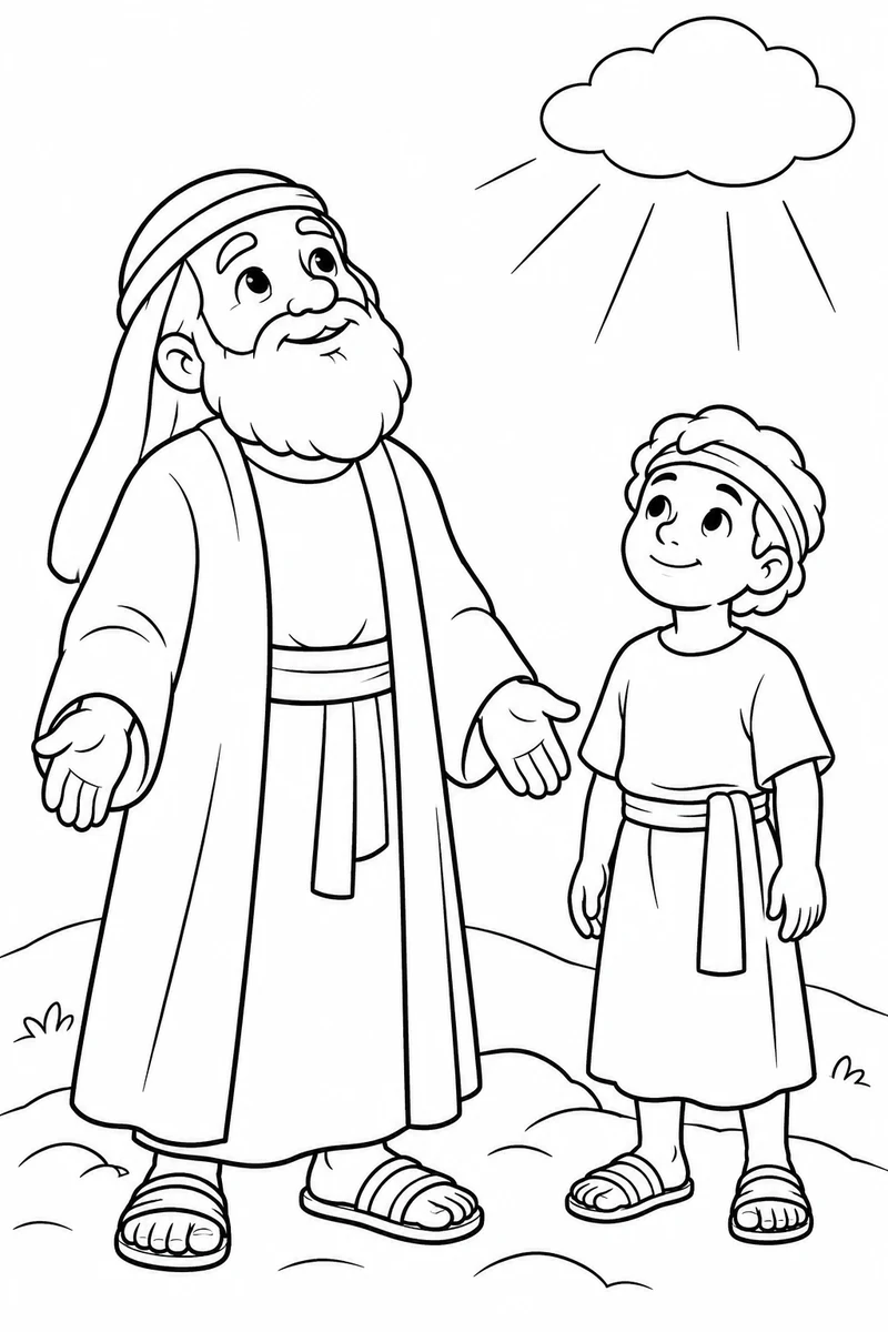 The angel calls to Abraham