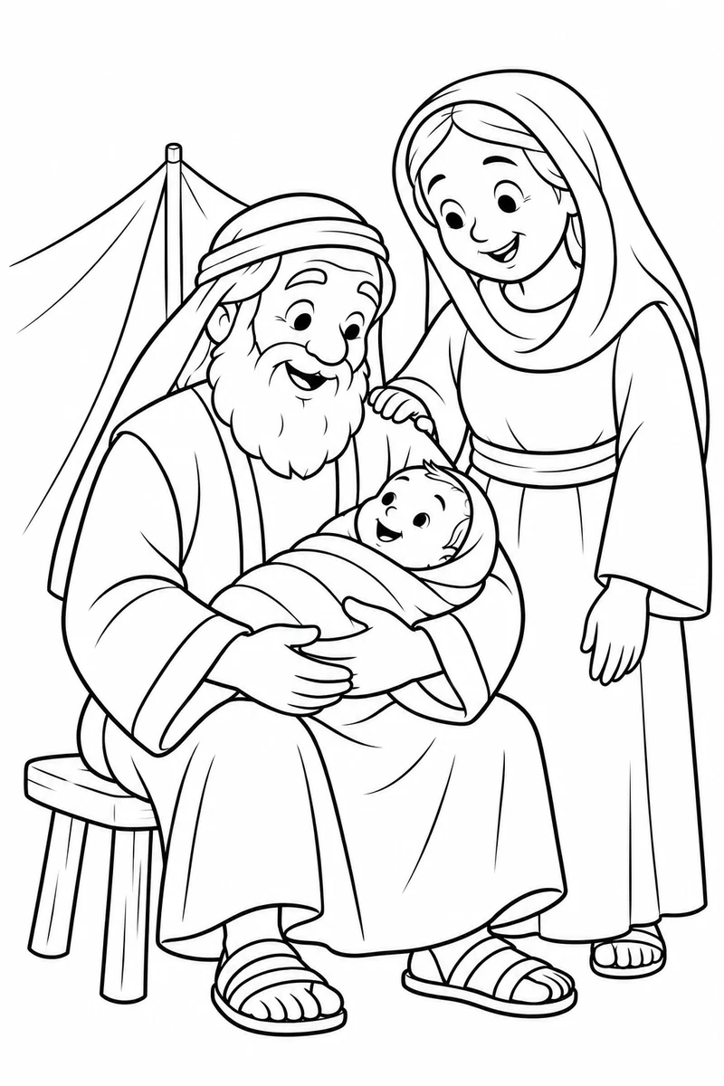 Abraham names his son Isaac