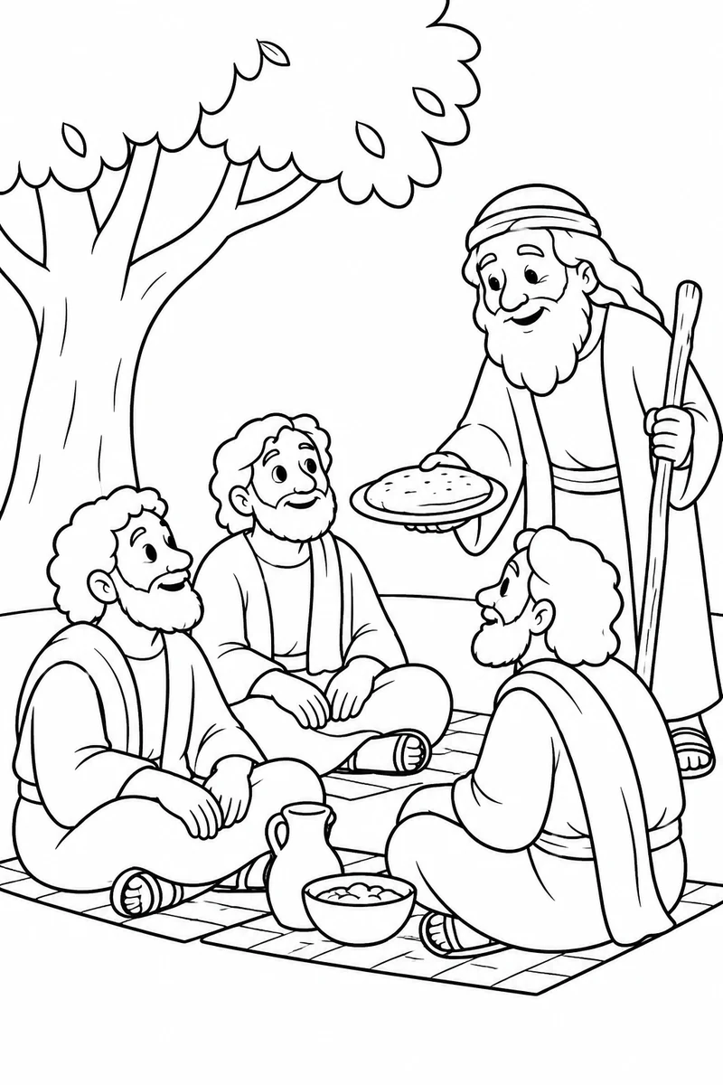A meal beneath the tree