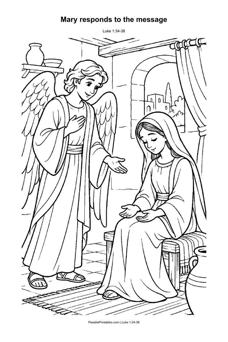 Mary responds to the message