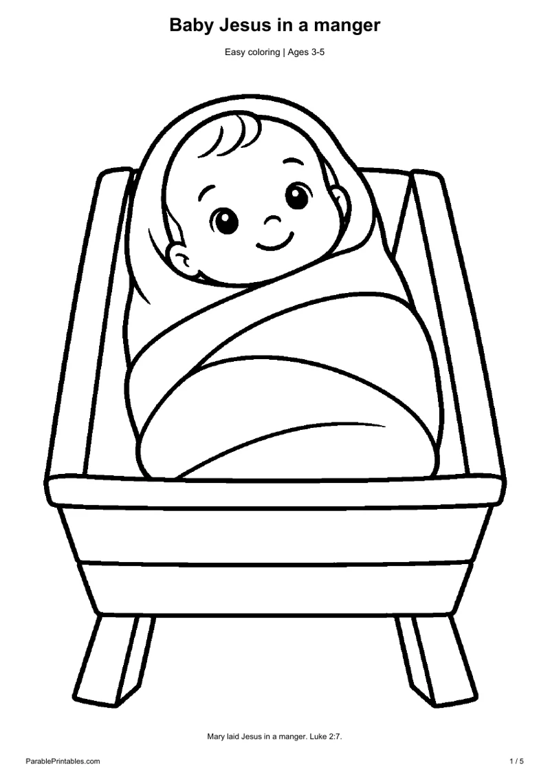Baby Jesus in a manger