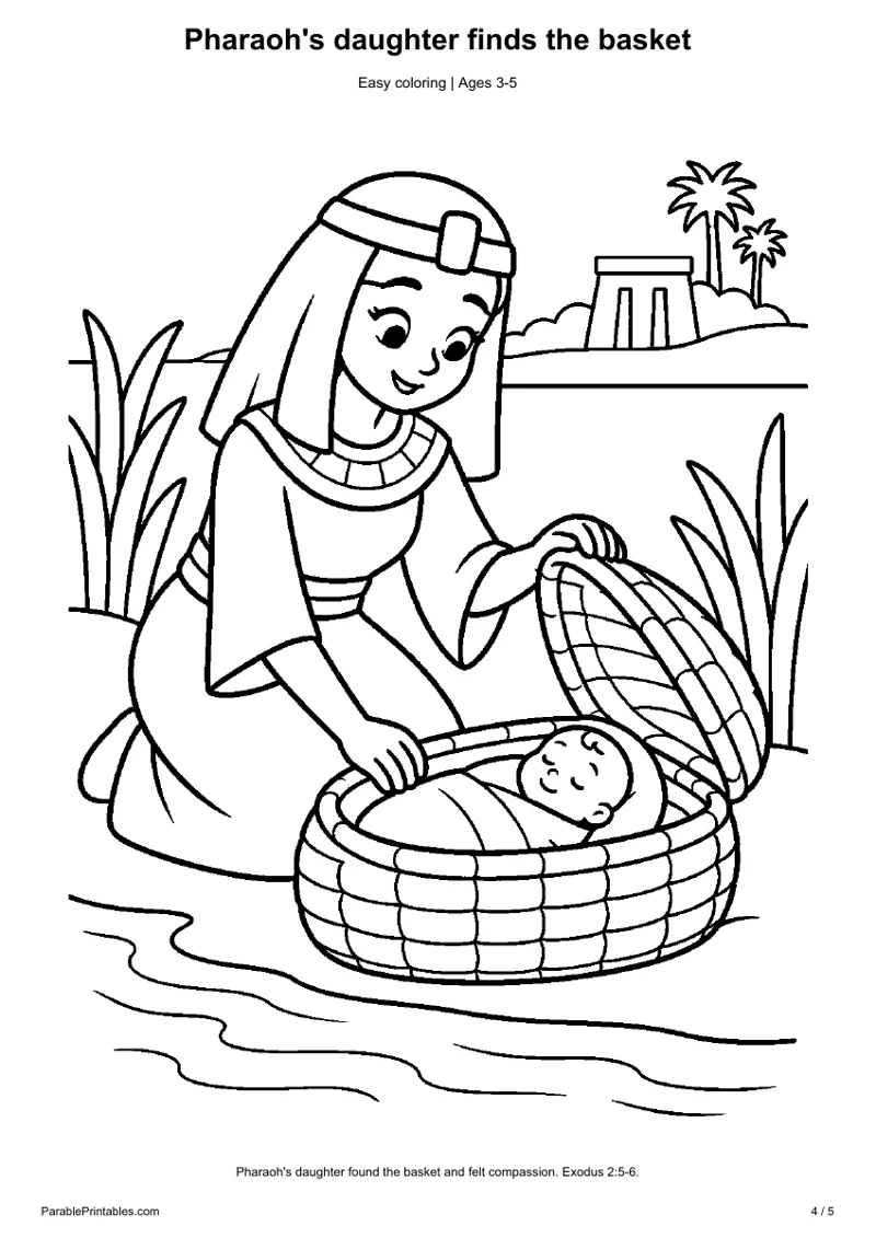 Pharaoh's daughter finds the basket