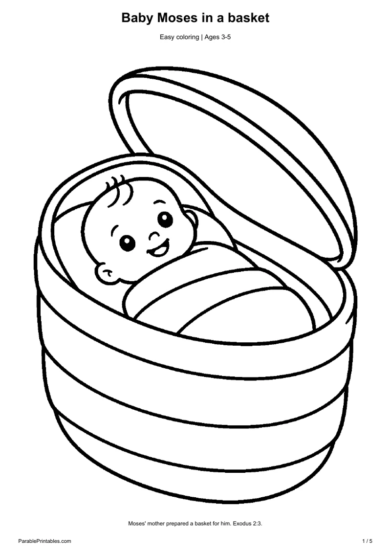 Baby Moses in a basket