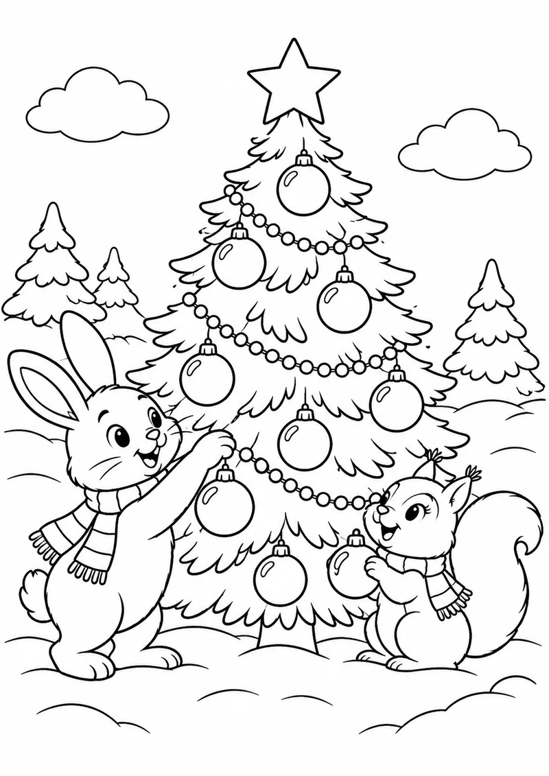 A woodland Christmas tree