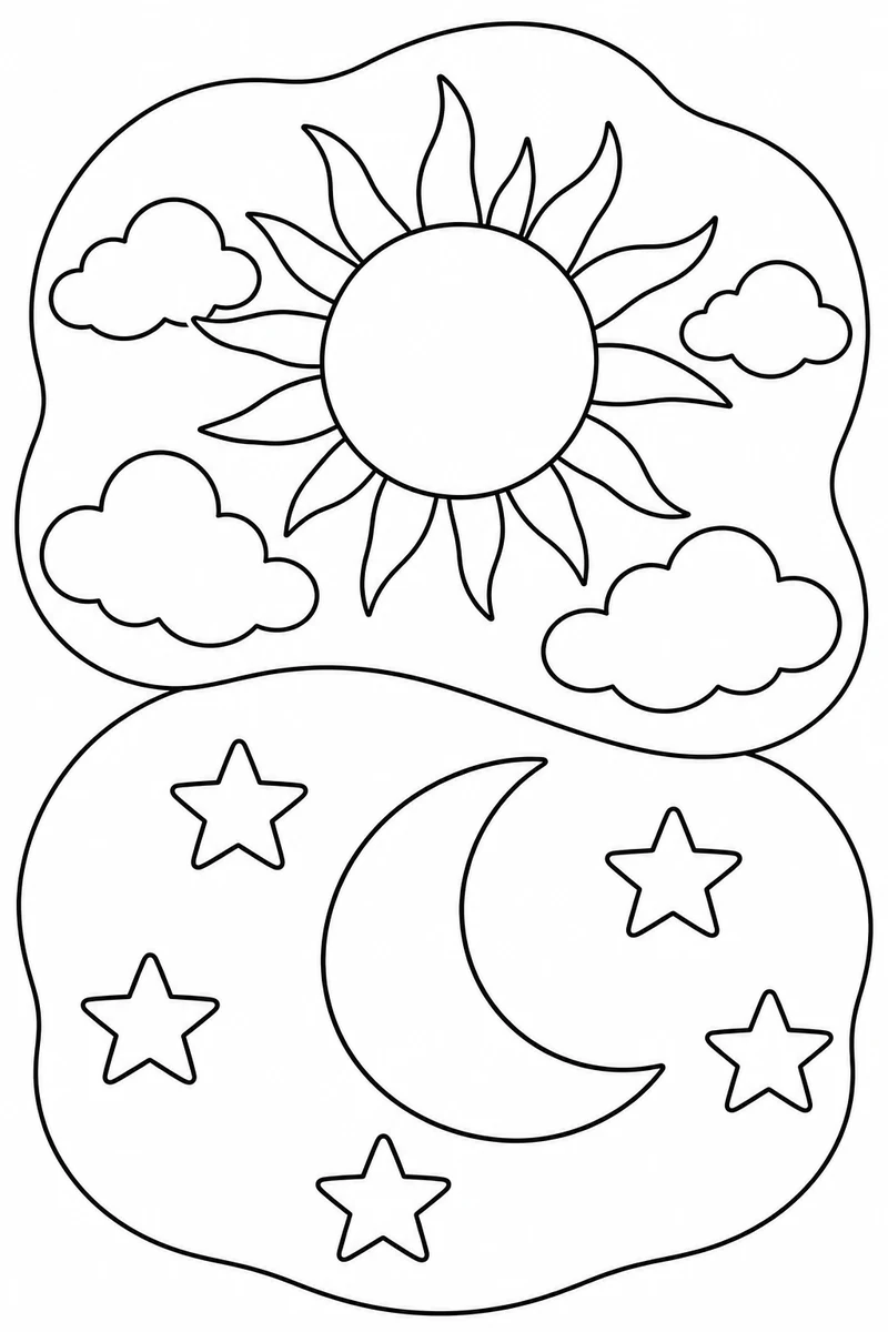 Day 4: Sun, moon and stars