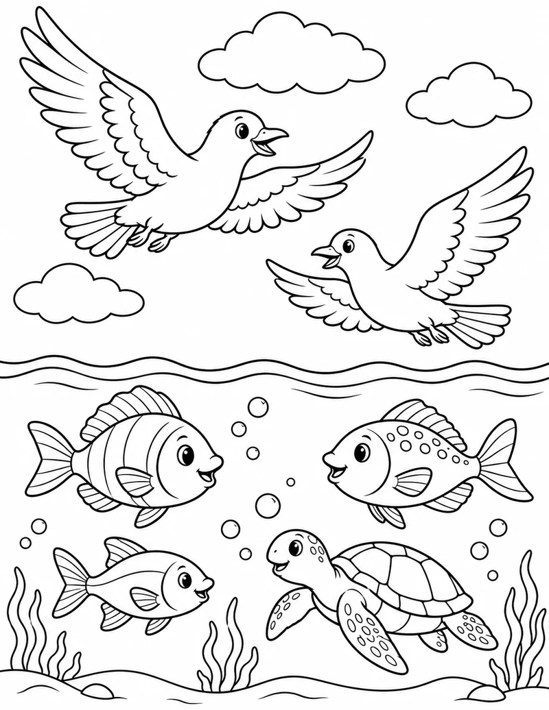 Day 5: Birds and sea creatures