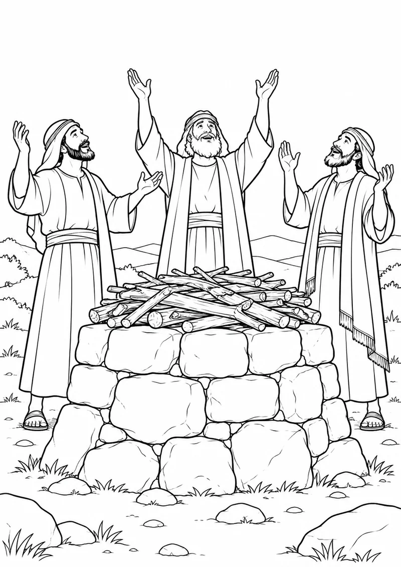 The prophets prepare their altar