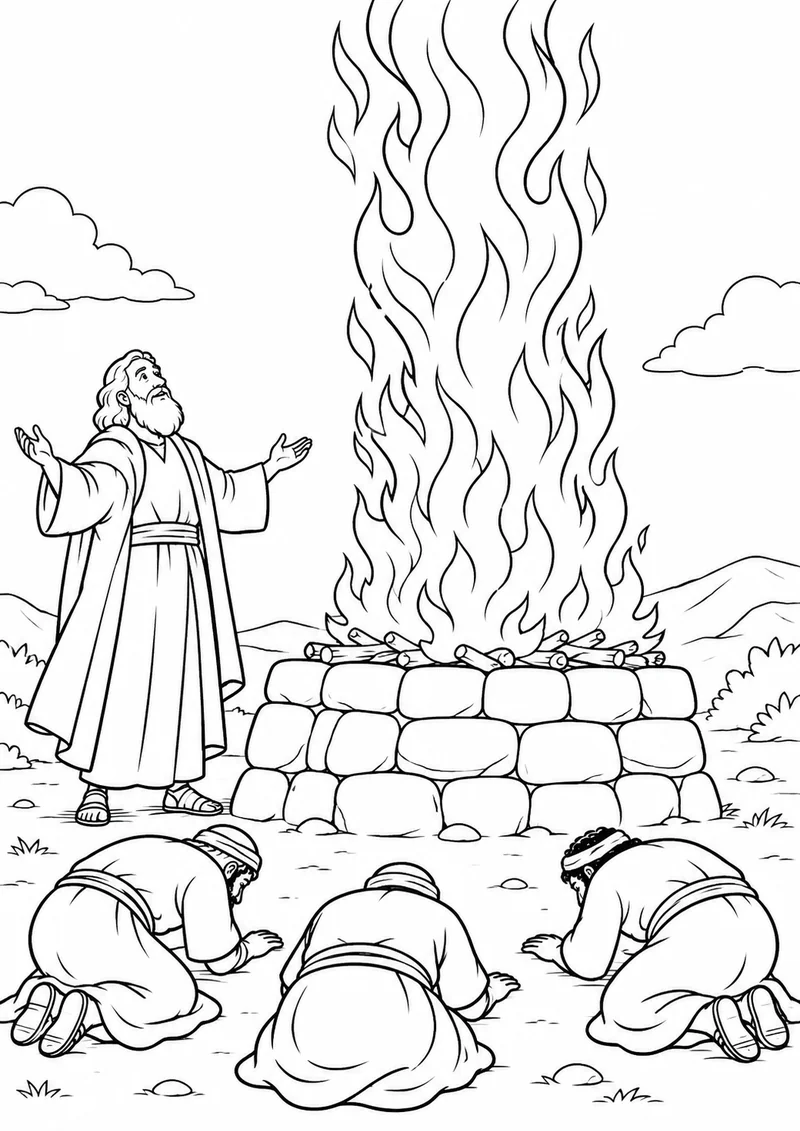 Fire falls and the people worship