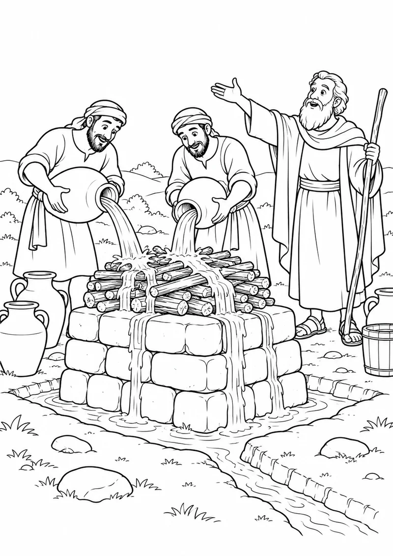 Water is poured over the altar