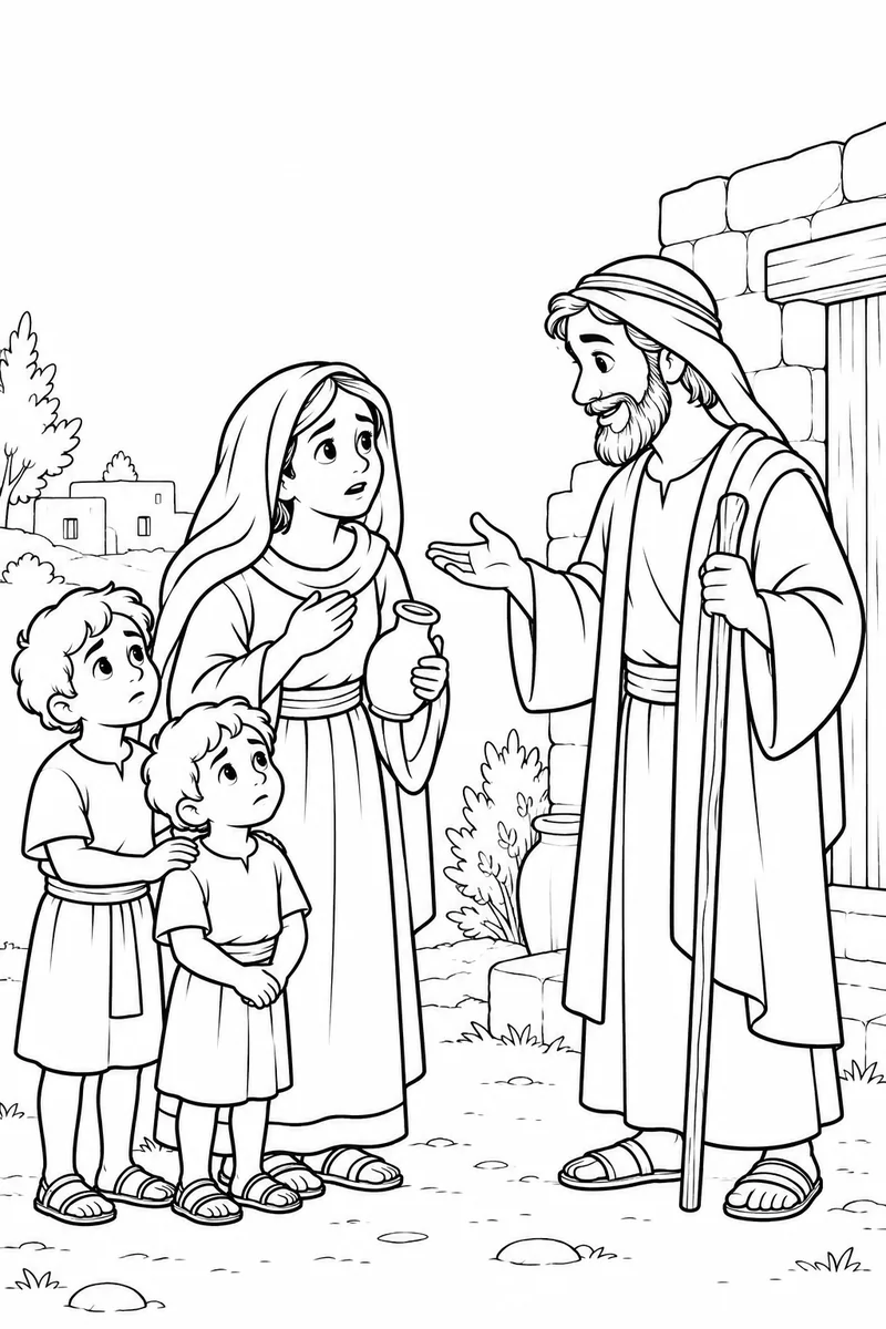 The widow asks Elisha for help