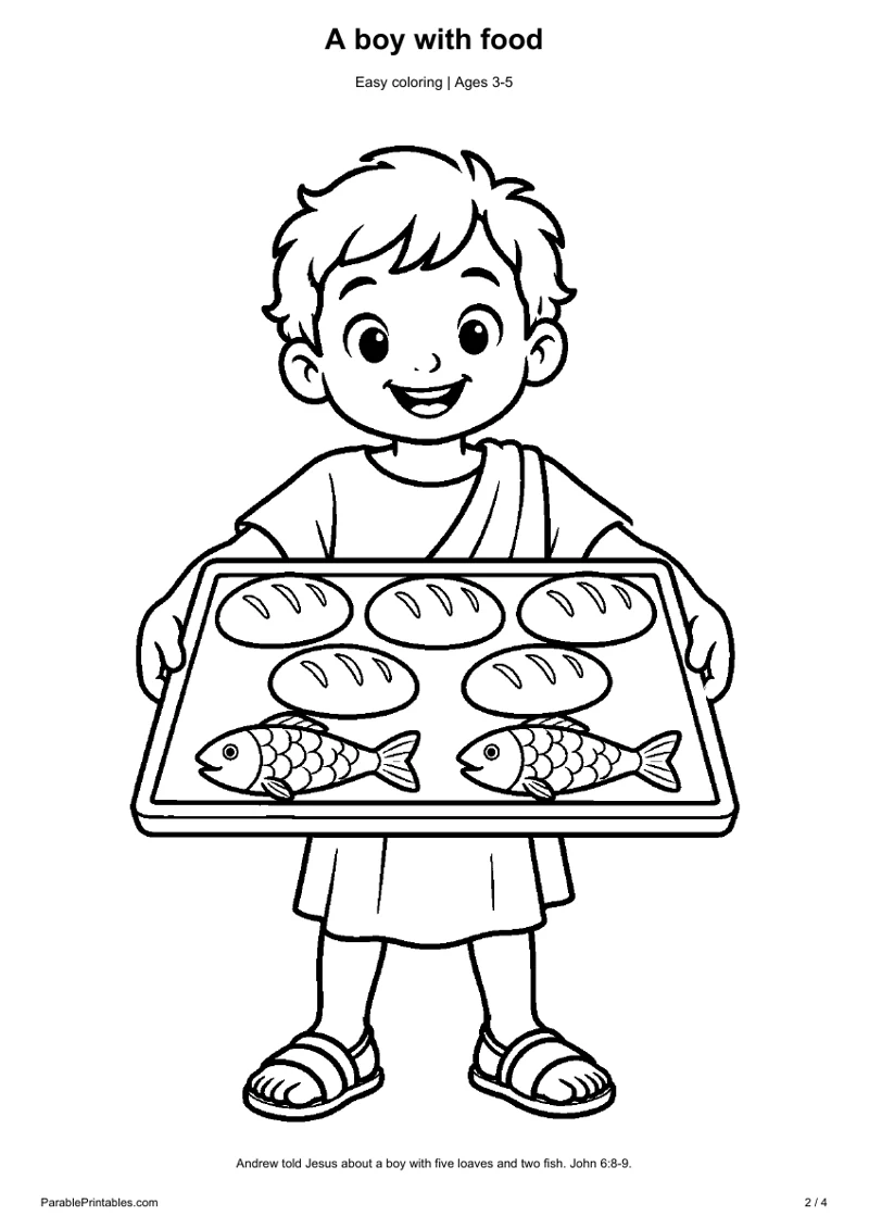 A boy with food