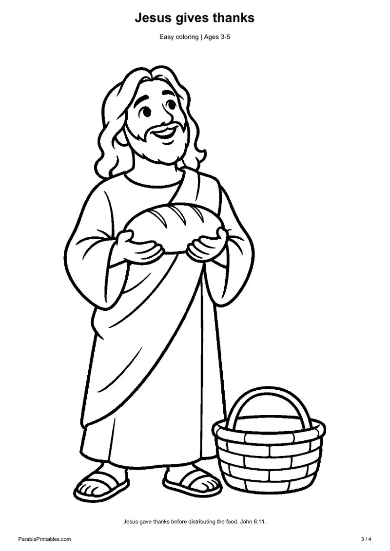 Jesus gives thanks