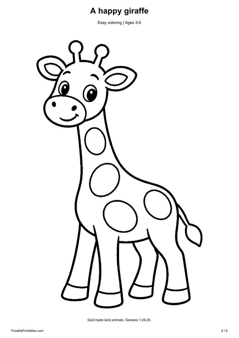 A happy giraffe