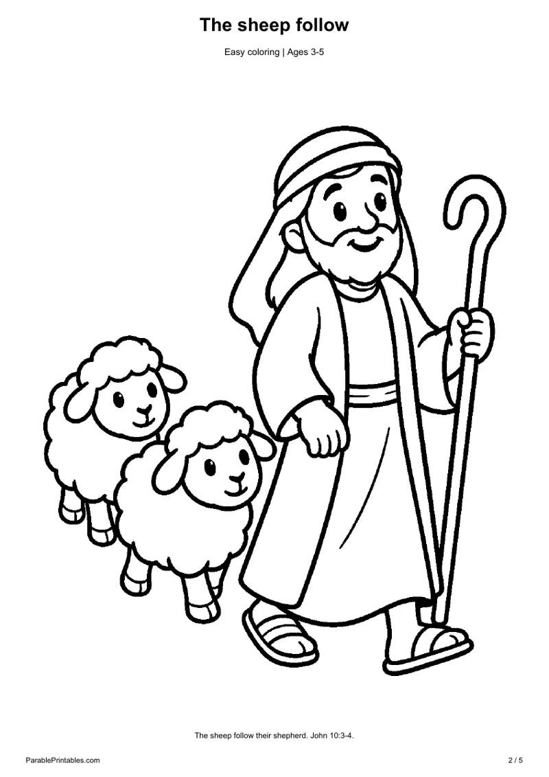 The sheep follow