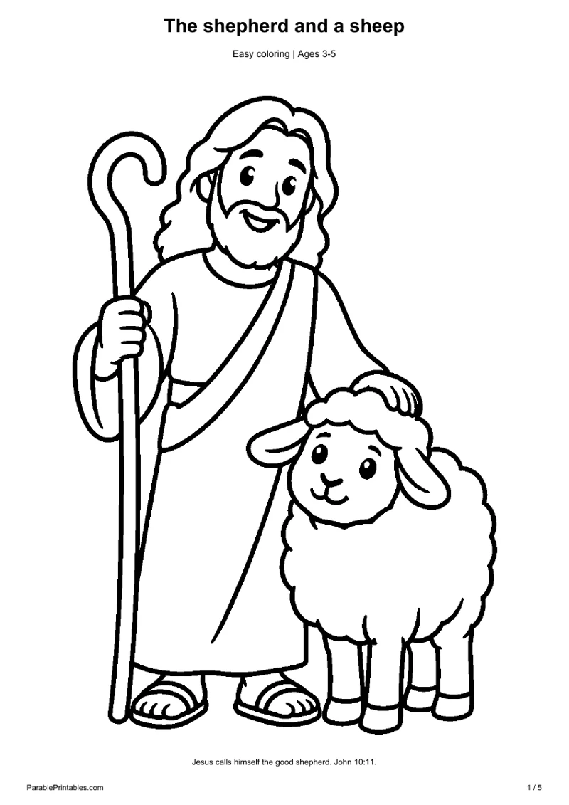 The shepherd and a sheep
