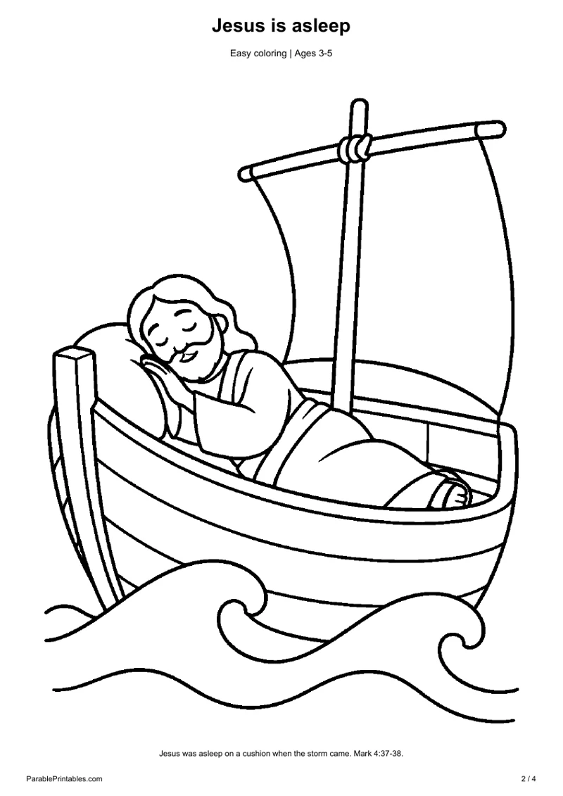 Jesus is asleep