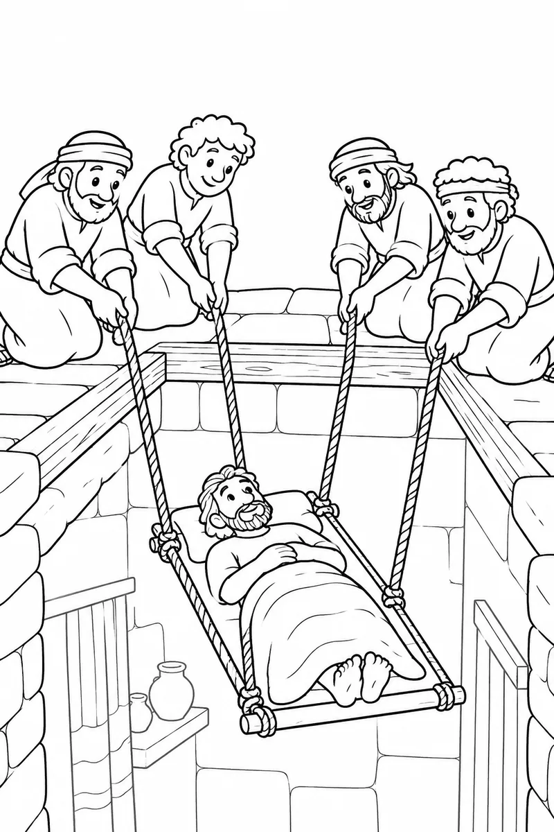 An opening in the roof