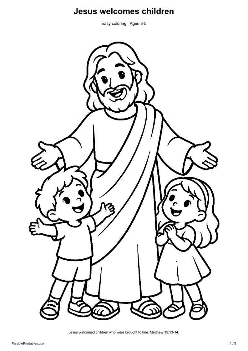 Jesus welcomes children