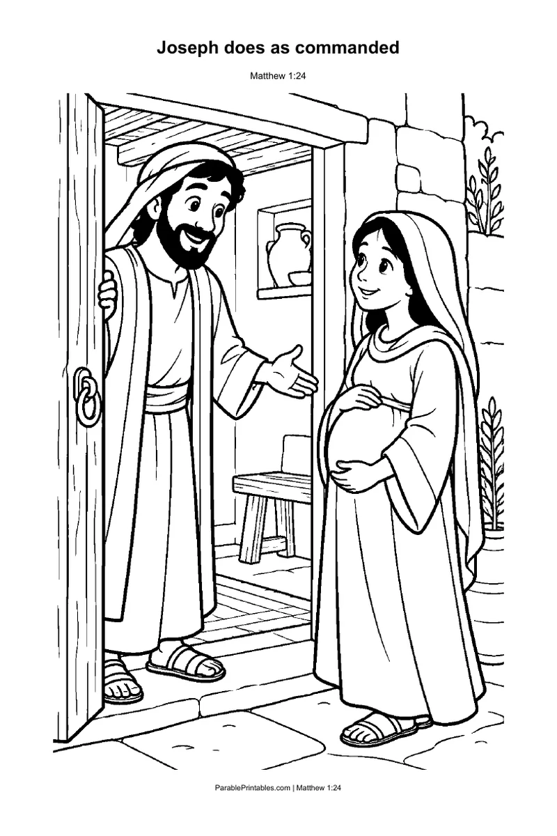 Joseph does as commanded