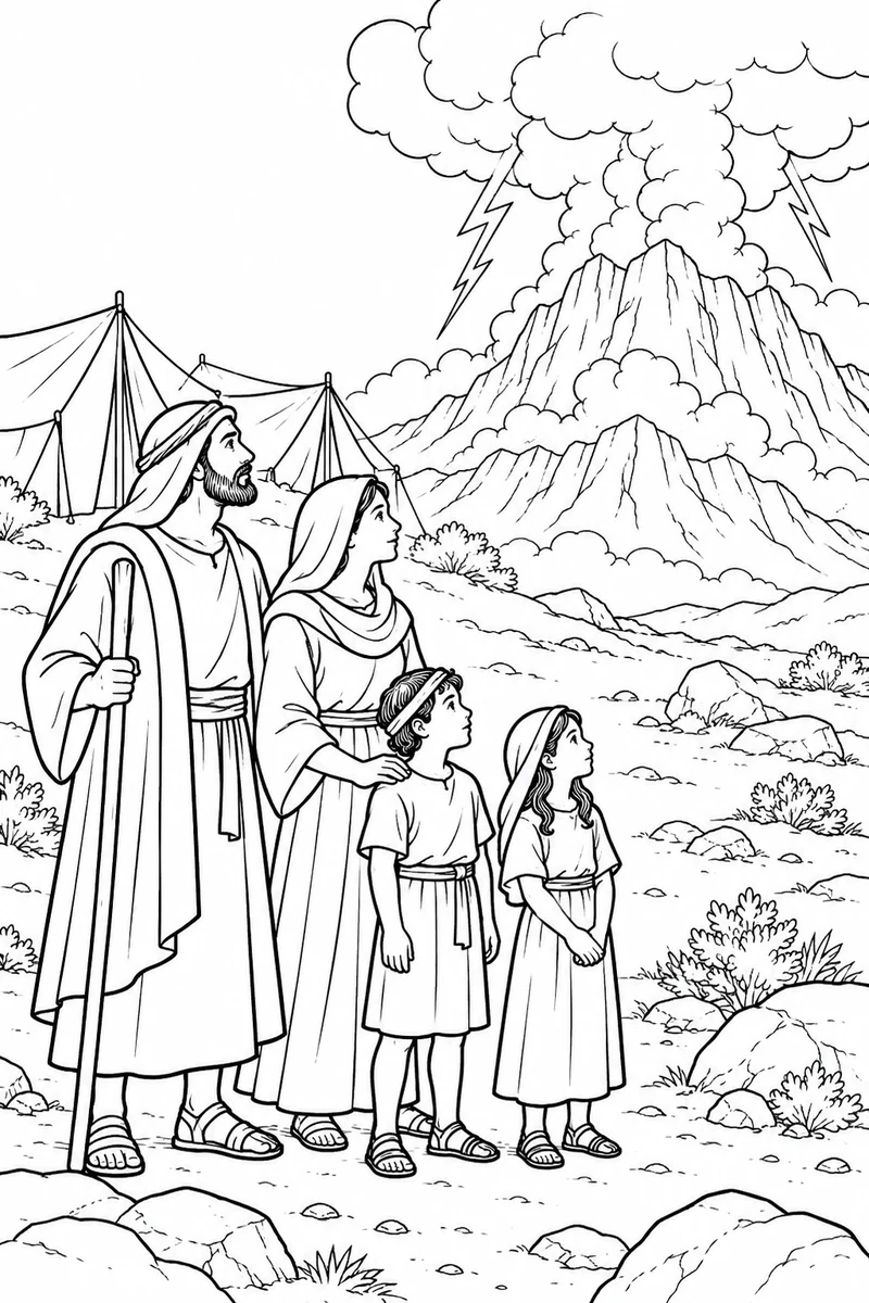 The Israelites at Mount Sinai