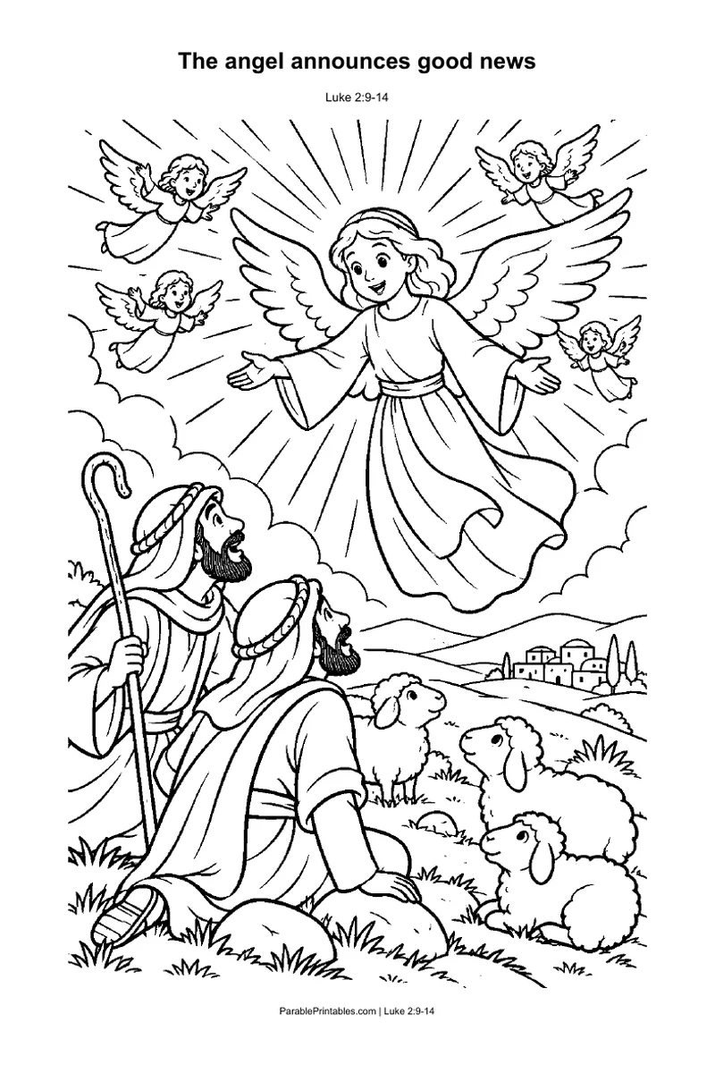 The angel announces good news