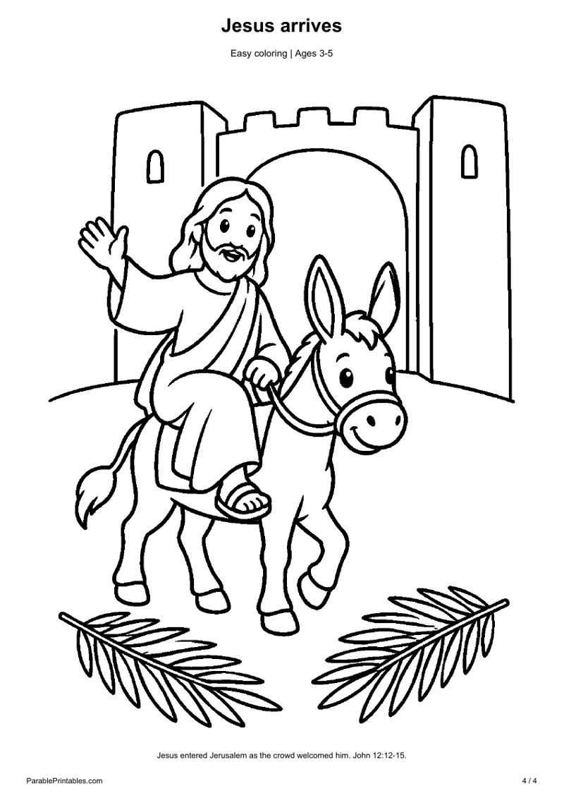 Jesus arrives