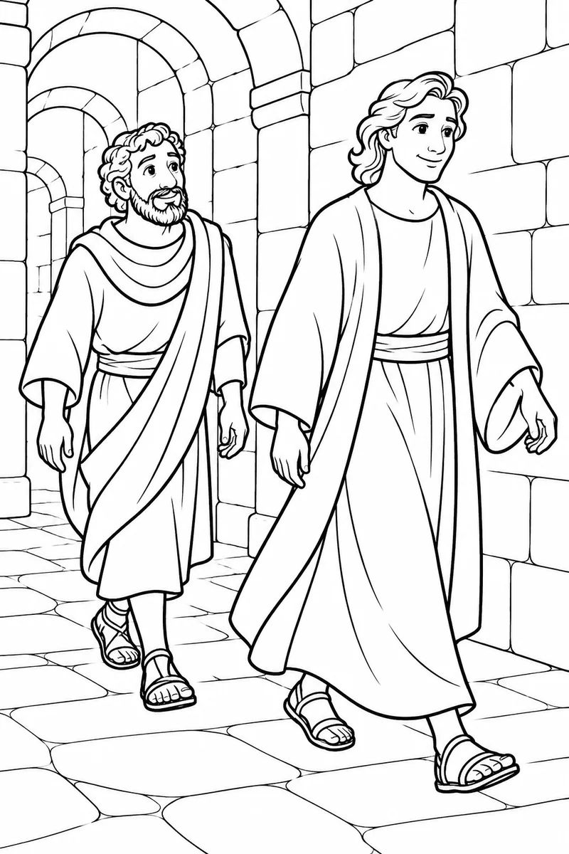 Peter follows the angel