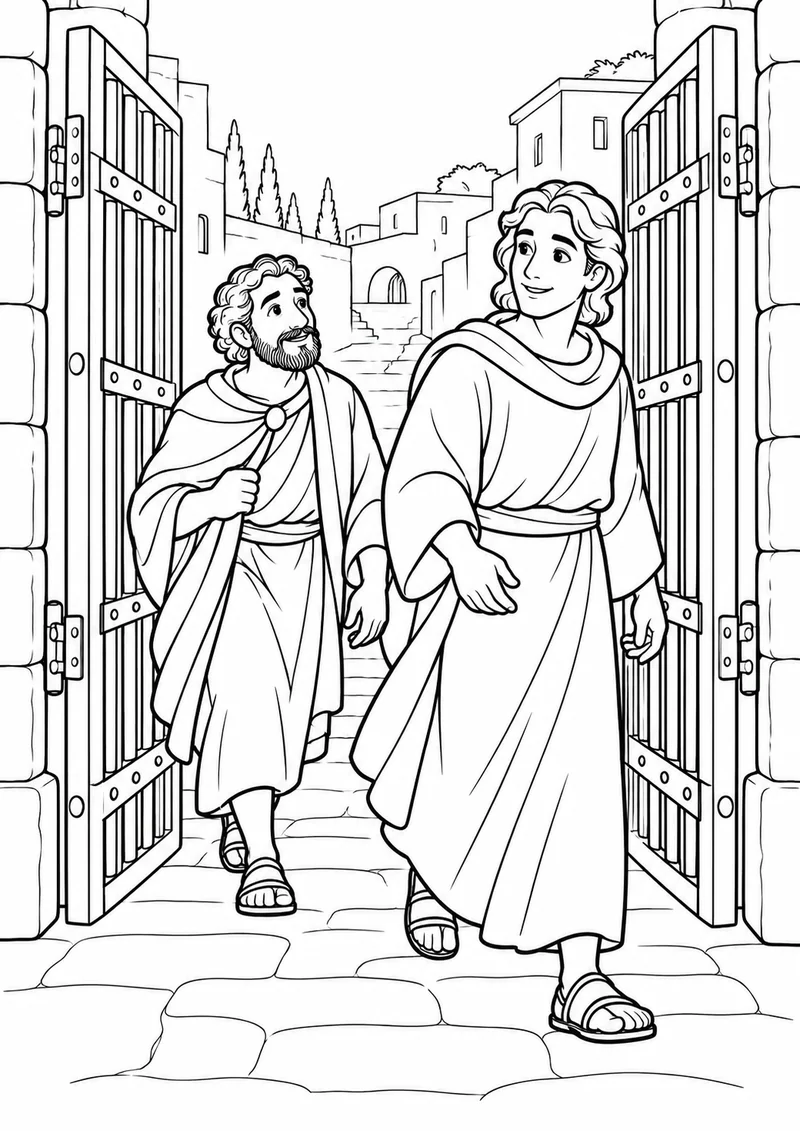 The iron gate opens