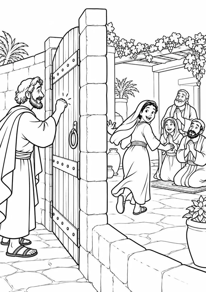 Rhoda hears Peter at the door