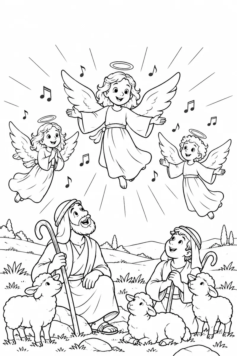 The heavenly host praises God