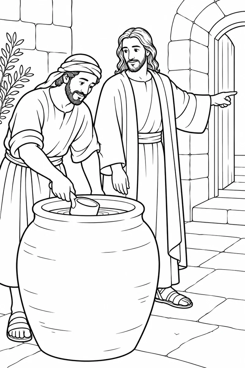Drawing from a water jar