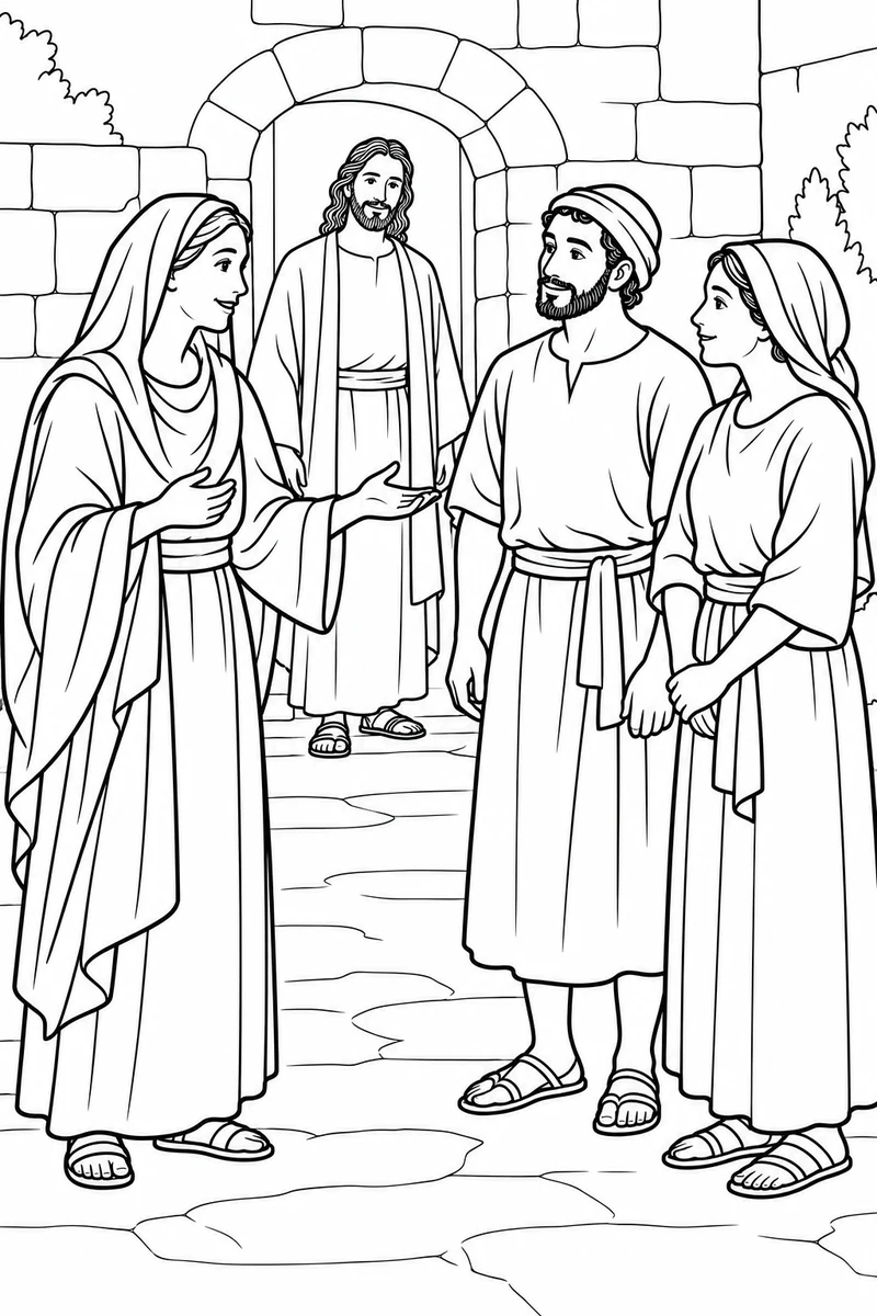 Mary speaks to the servants