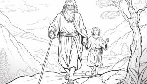 Abraham and Isaac Coloring Page