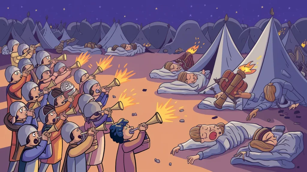 Gideon Defeats the Midianites 6 Gideon Defeats the Midianites 5