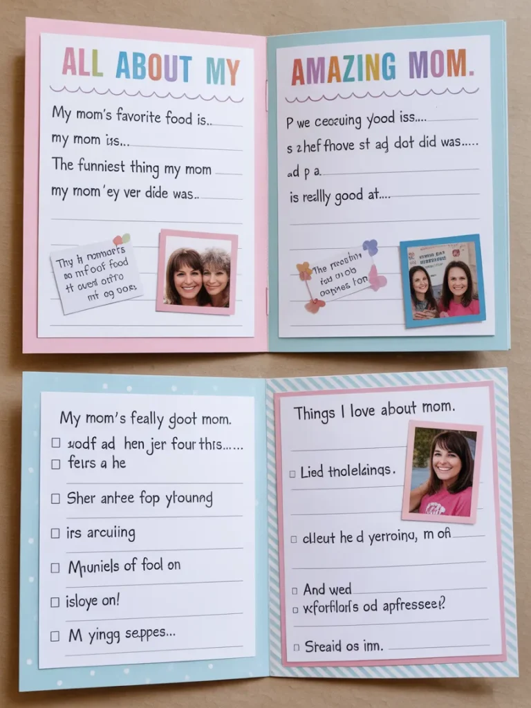 16 Easy Mother's Day Craft Ideas for 10-Year-Olds 10 All About Mom Interview Book