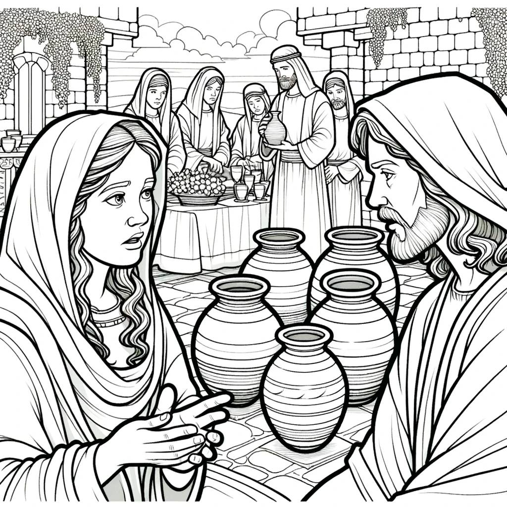 Jesus Turns Water Into Wine 4 Jesus Turns Water Into Wine Coloring