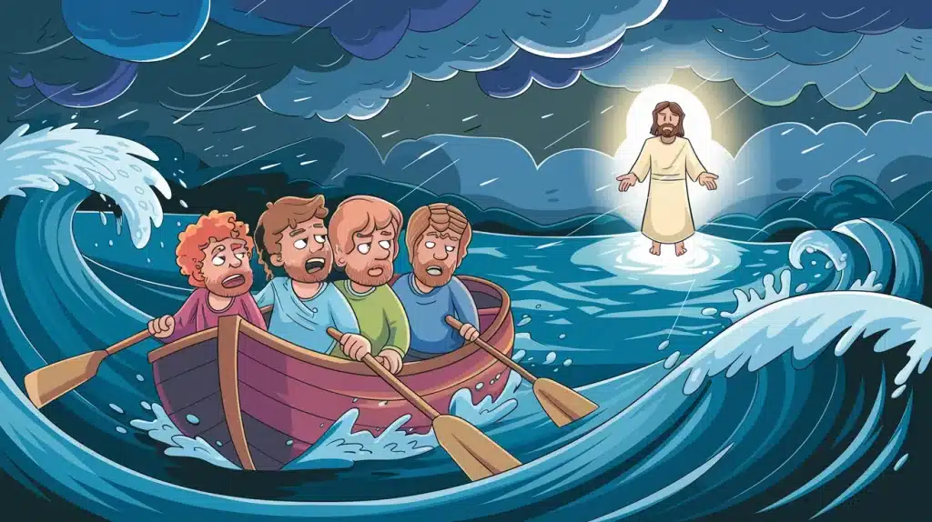 Bible Story - Jesus Walks On Water 2 Jesus Walks on Water Bible Story 5