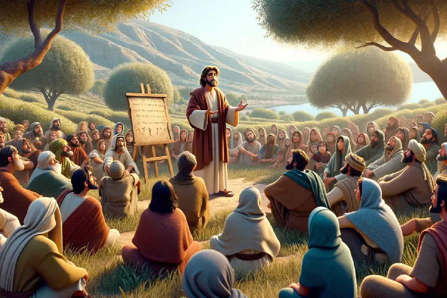 Jesus Feeds the Five Thousand 1 Jesus teaches parables