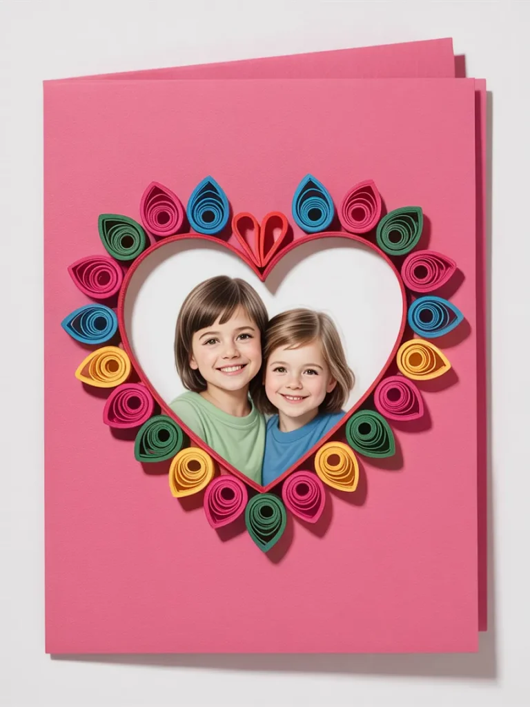 16 Easy Mother's Day Craft Ideas for 10-Year-Olds 4 Paper Quilling Heart Frame