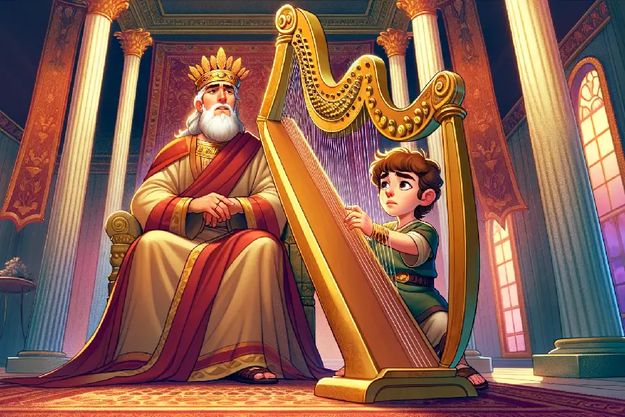 Bible Story About King Saul 2 A Harp to Soothe the King Saul