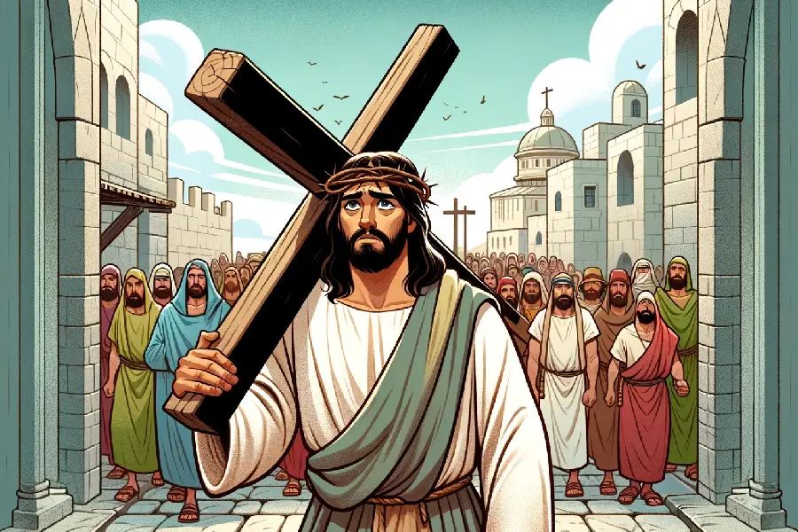 Jesus carrying the cross