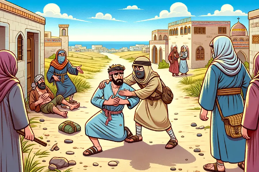 The Story of the Good Samaritan 1 The Story of the Good Samaritan Man being robbed