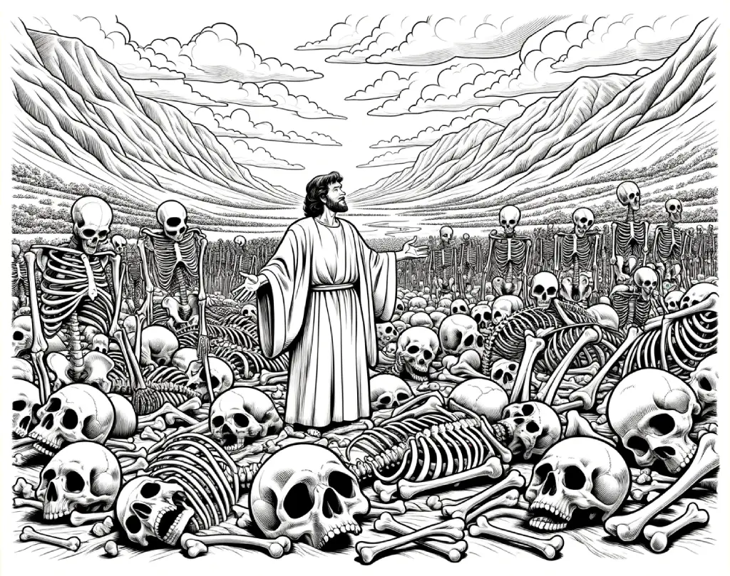 the valley of dry bones coloring pages