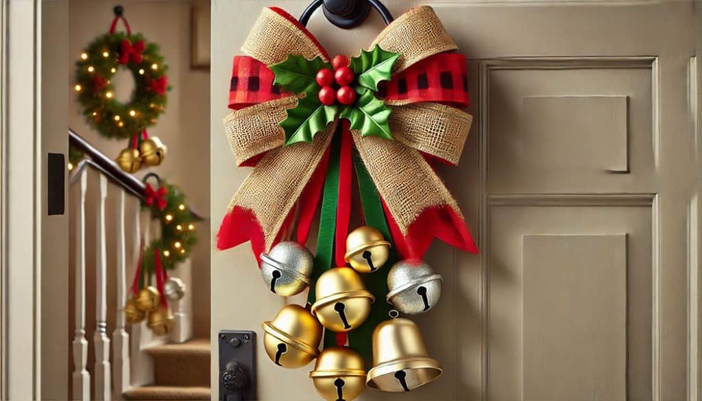10 DIY Christmas Decorations to Try This Year 10 Jingle Bell Door Hanger
