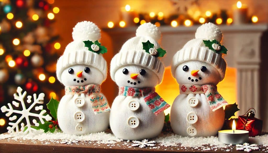 10 DIY Christmas Decorations to Try This Year 5 Sock Snowmen