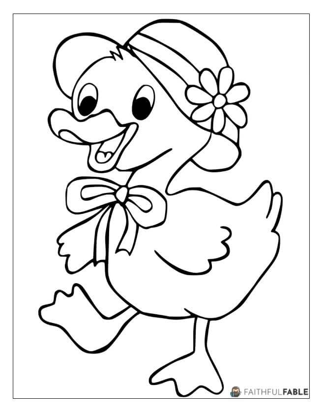 Easter Duck with Hat