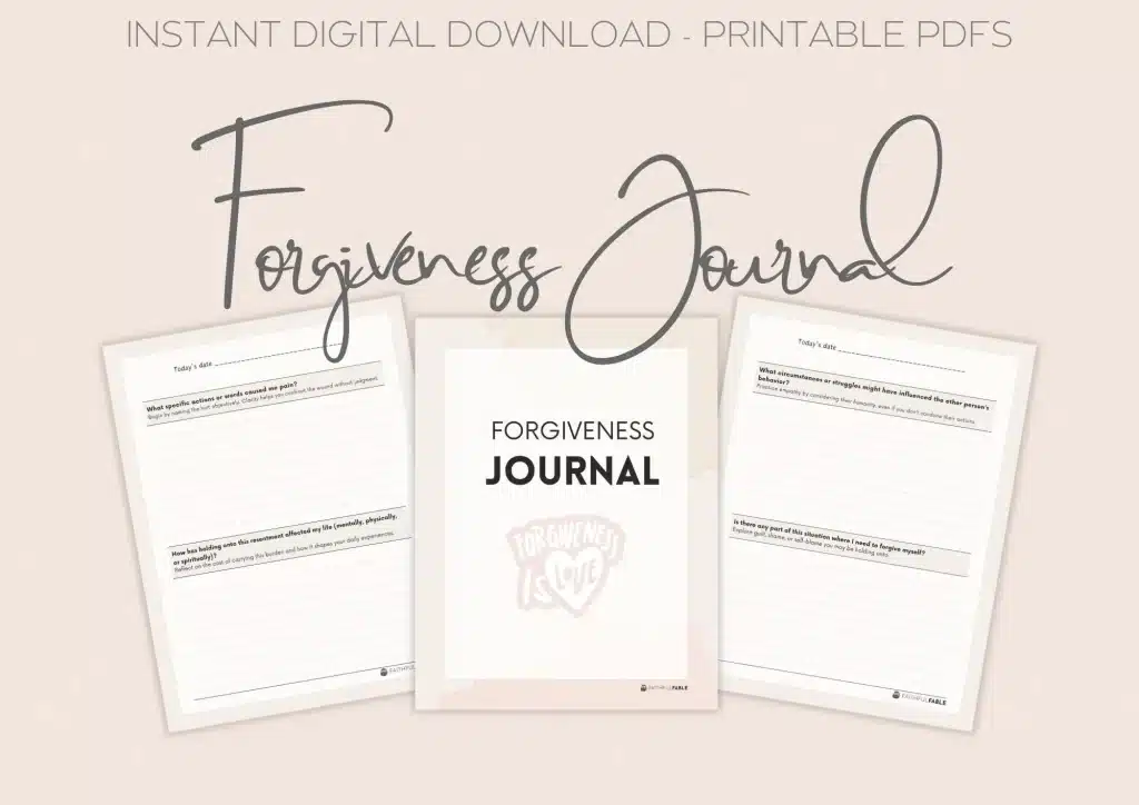 Bible Stories About Forgiveness To Teach Your Kids 6 Free Printable Forgiveness Journal