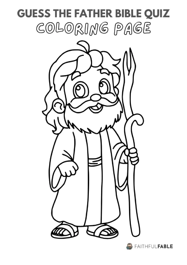 Guess The Father Bible Quiz Coloring Page