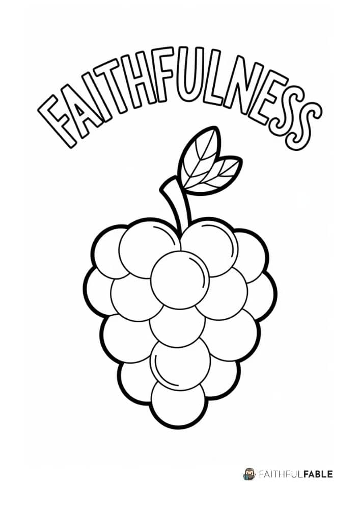 Fruit of the Spirit Coloring Pages 8 Faithfulness coloring page